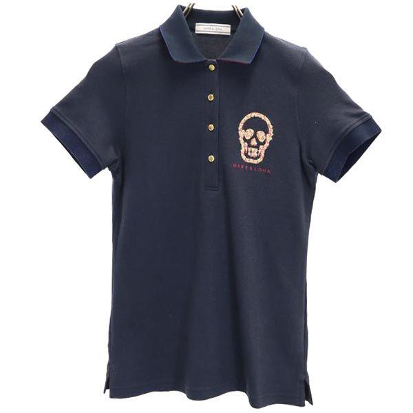 MARK&LONA Made In Japan Golf Short Sleeve Polo Shirt S Navy Fawn Women Used