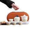 Travel tea set, portable bag, outdoor travel express cup storage, teapot drinking tea, and business gifts