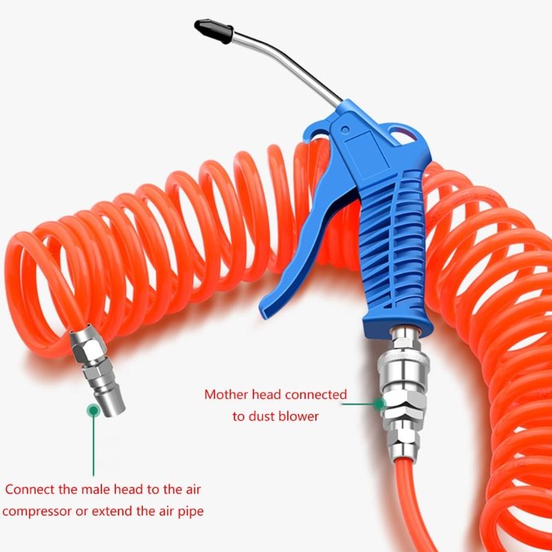 Pistolety do przedmuchiwania powietrzem, Pistolety do przedmuchiwania powietrzem o wysokim przepływie do kompresora z wygiętą pod kątem dyszą Narzędzie do przedmuchiwania Pyłu
