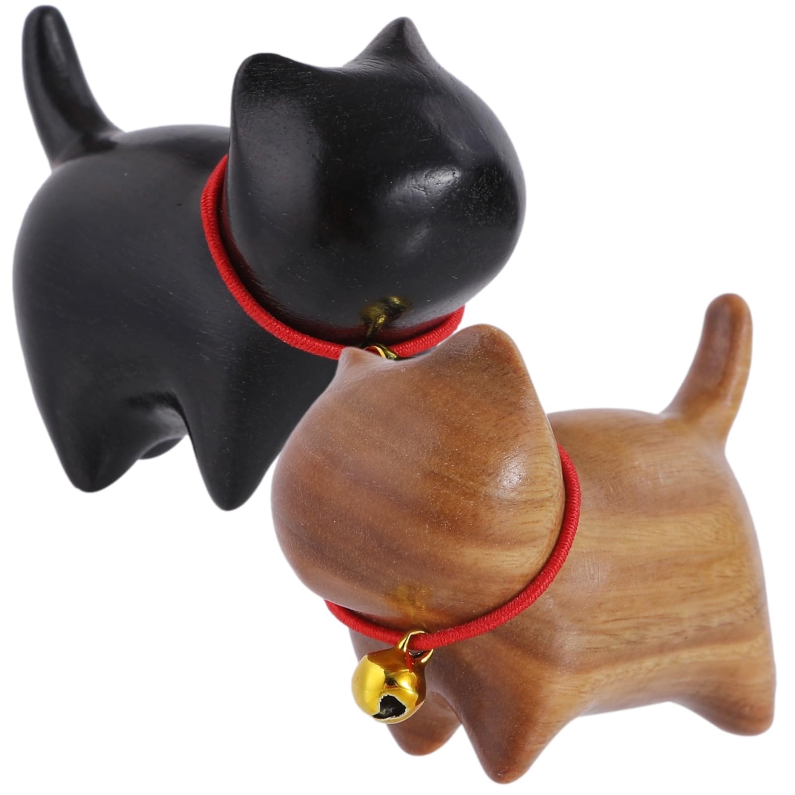 

Лебонари Деревянный Кот Садоводство Кот Эбеновое дерево и Зеленый из 2 Фигурки, Подарок, Манэки-нэко (Lucky Cat), (Установить цвета)