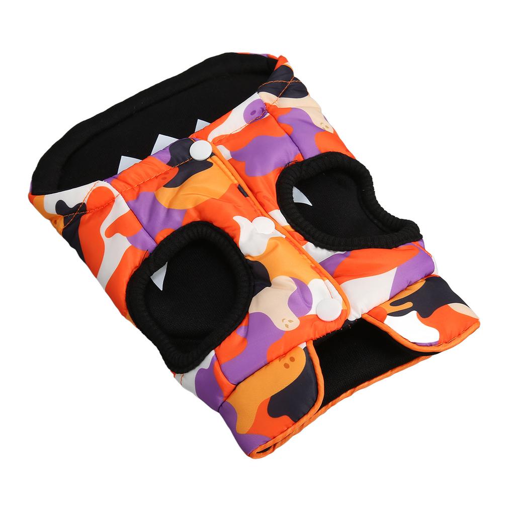 Halloween Pet Vest Reversible Cute Pattern Soft Breathable Warm Dog Winter Print Coat for Dogs and Cats