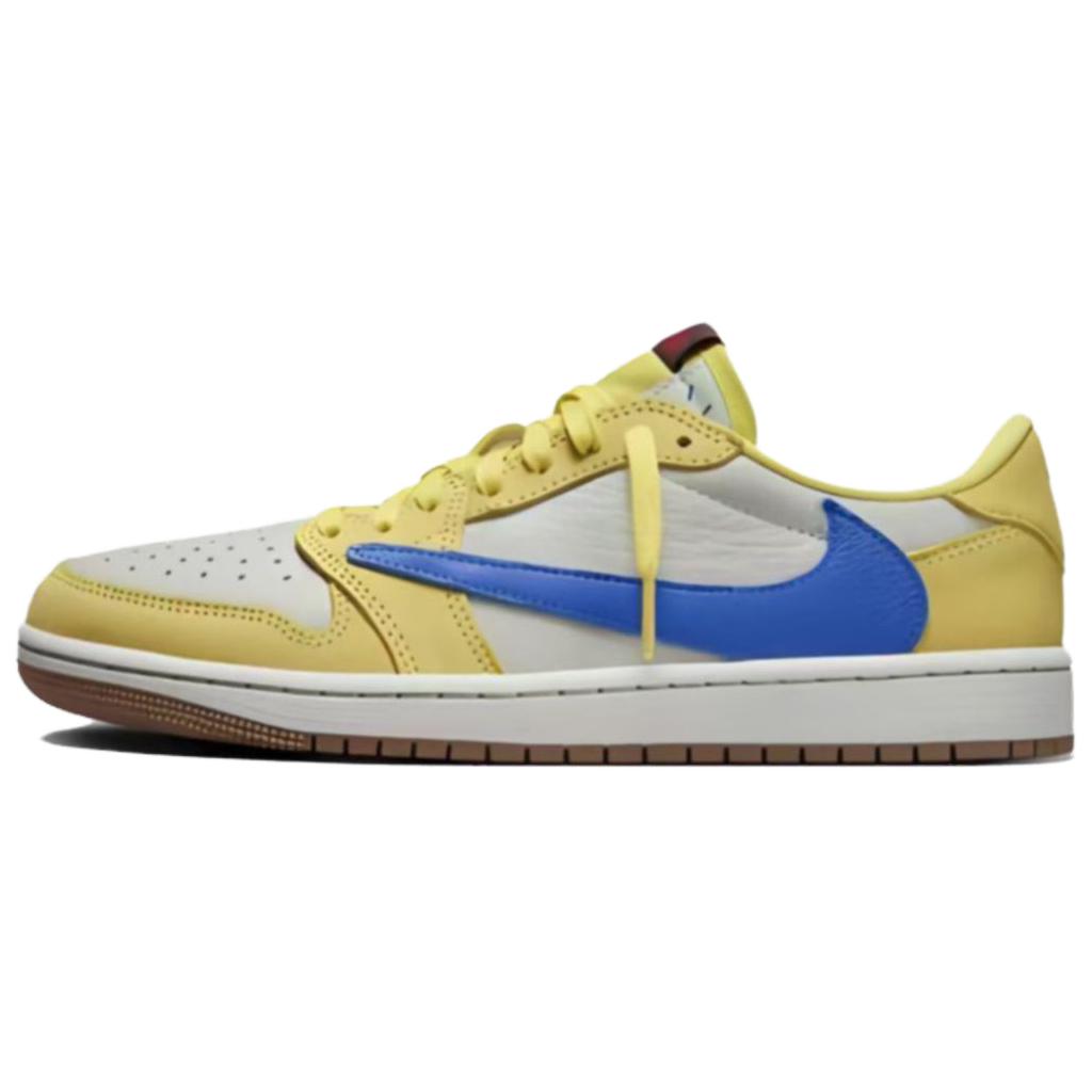 Travis Scott x Jordan Air Jordan 1 Versatile Scarpe da Basket Basse Vintage Unisex Nero Blu DZ4137-700(Team658-)