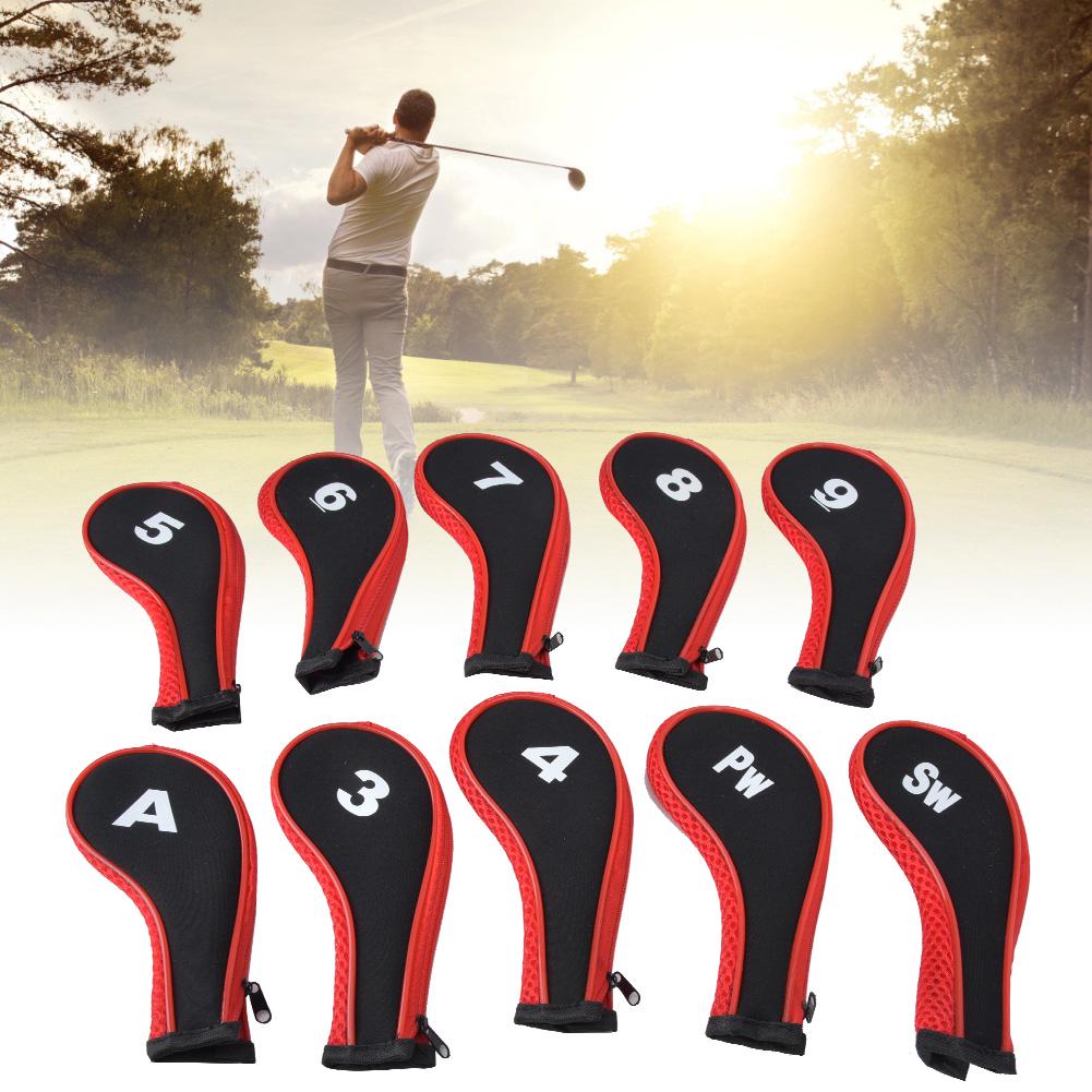 

Golf Club Pole Cloth Headcover Protective Cover Heads Protector with Zipper