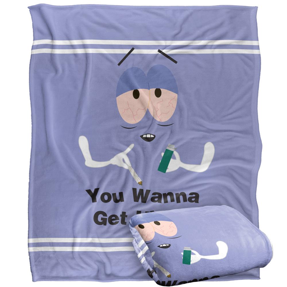 South Park Wanna Get High Silky Towelie Supersoft Blanket