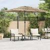 Vidaxl Ombrellone da Giardino su Palo in Acciaio, Marrone, 300X200X250 Cm
