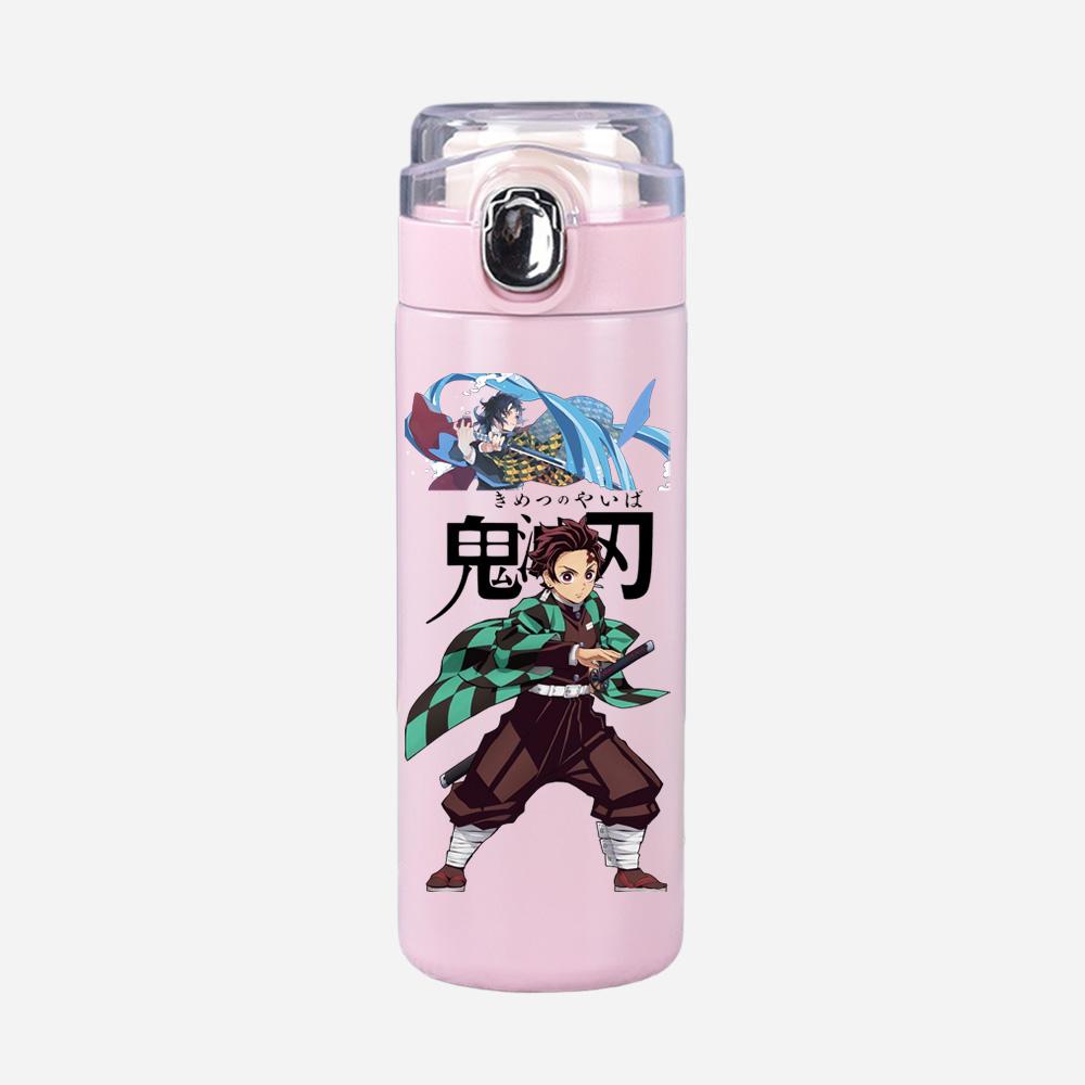 Anime Demon Slayer Potisk 400ml Láhev na vodu Termoska Přenosná Nerezová Ocel Nepropustná Kempingový Pohárek na vodu Dětský Dárek