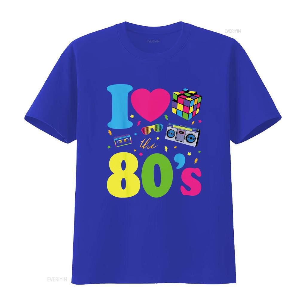 I Love The 80S T Shirt Clothes For Women vintage Washed Comfortable designer clothes fashion Slightly Breathable Unisex Casual