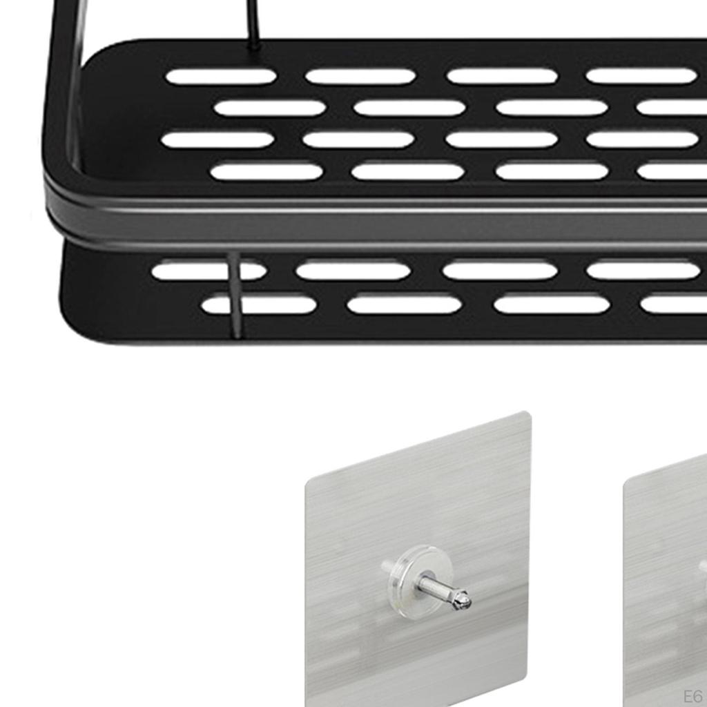 Bathroom Organizer Shelf Shower Shampoo Rack Wall Mounted Storage Holder Inside Shelves