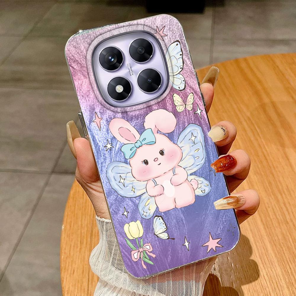 Gradient Colorful Pueple Butterfly For Xiaomi Redmi Note 14 13 Pro 4G Note14 Pro+ 5G Poco X6 Phone Cases Cover Silicone Case Soft Funda Bumper