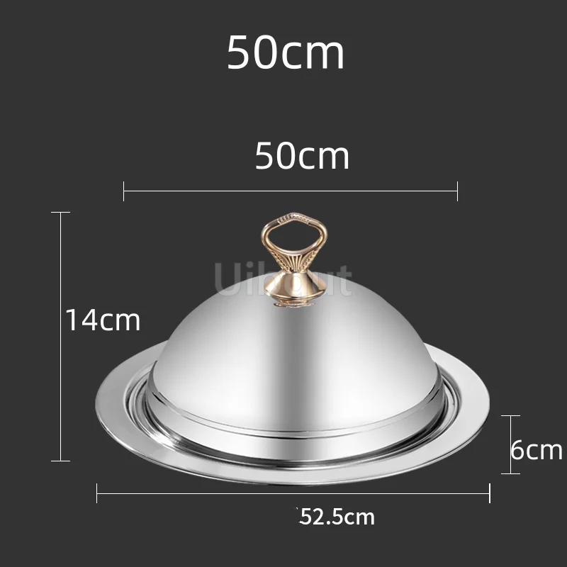 Big Dinner Dessert Plate with Lid Salad Plate Dinnerware Seafood Lobster Serving Dish Round Plate with Dome Cover Steak Tray