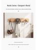 Solid Wood No-Drill Coat Hook & Wall Art for Entryway