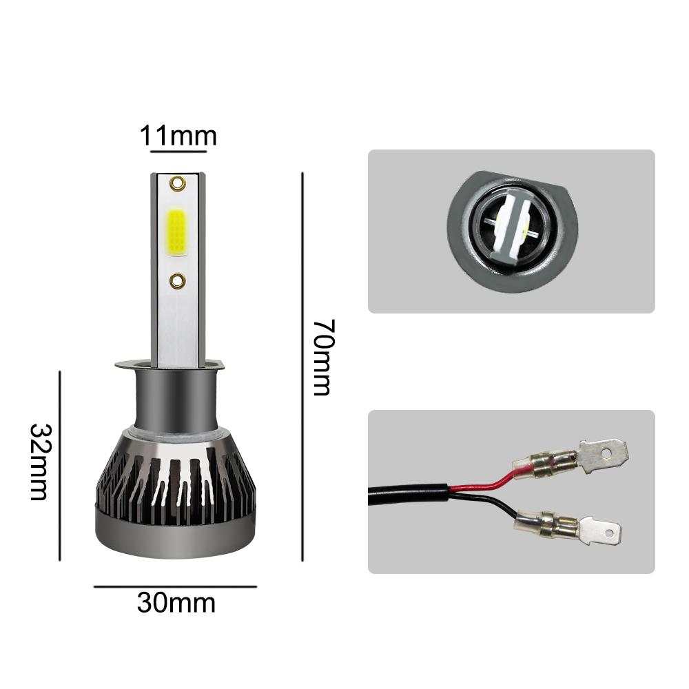 1pc COB LED Car Lamps Headlight  H1 H4 H7 H11 9005 9006 Car Lamps Headlight Conversion Kit 90W 12000LM  6000K Fog Light Lamp