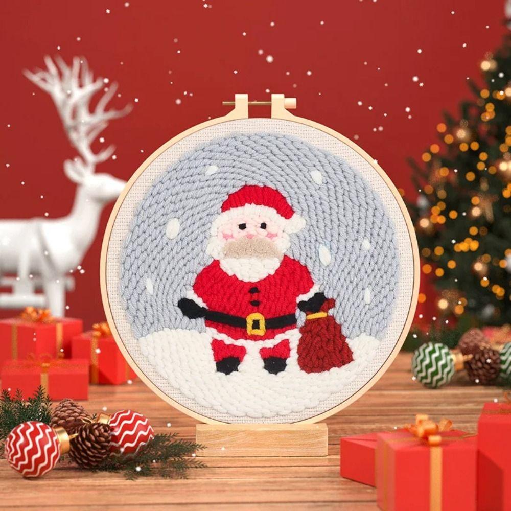 Christmas Tree Poke Needle Embroidery Kit Animal DIY Play Craft Set  Educational Toys