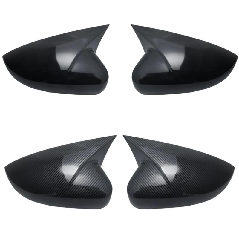 2Pcs For Volkswagen VW Polo MK5 6R 6C 2009-2017 ABS Side Rearview Wing Mirror Cover Caps Shell Trim OX Horn Style Exterior