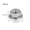 1pc Titanium Alloy Flange Lock Nut M5 M6 M8 M10 M14 Sprocket Flange Nut  for Bike Maintenance