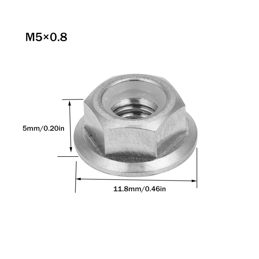 1pc Titanium Alloy Flange Lock Nut M5 M6 M8 M10 M14 Sprocket Flange Nut  for Bike Maintenance