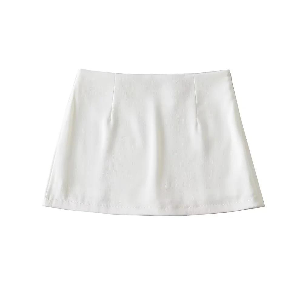 2026 Summer Women s Sexy Slimming High Waist Light Skirt Large белый