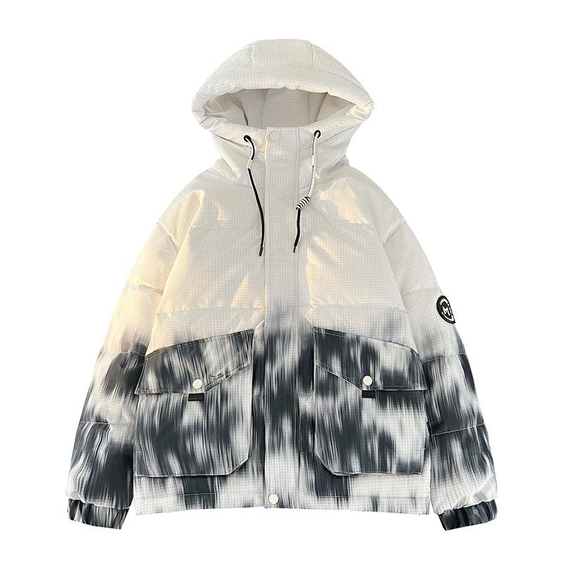 Free custom printing embroidered LOGO fast shipping fashionable down jacket camouflage 90 white duck
