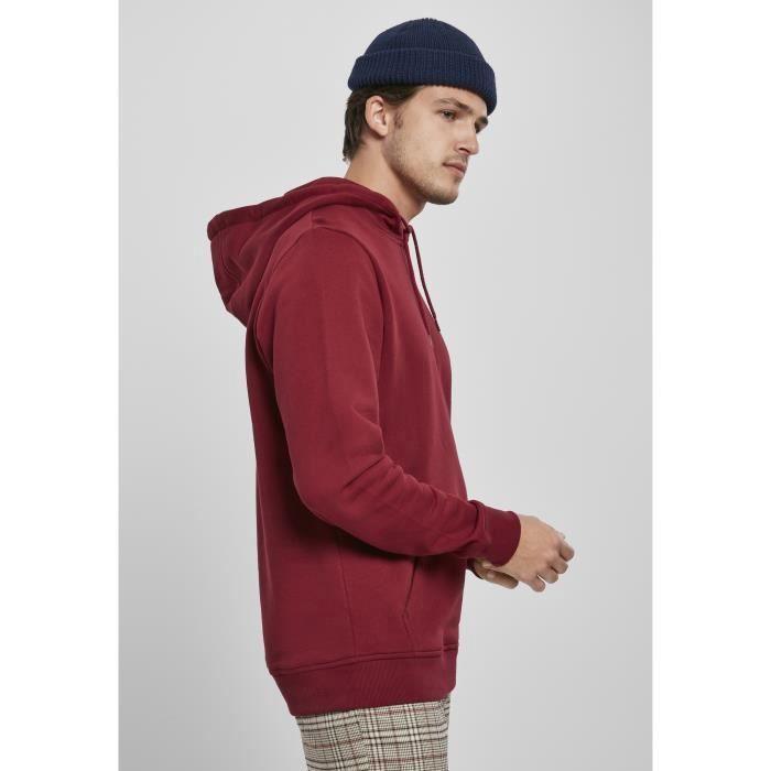 Sweatshirt À Capuche - Urban Classics - Organic Basic - Bordeaux - Manches Longues - Mixte