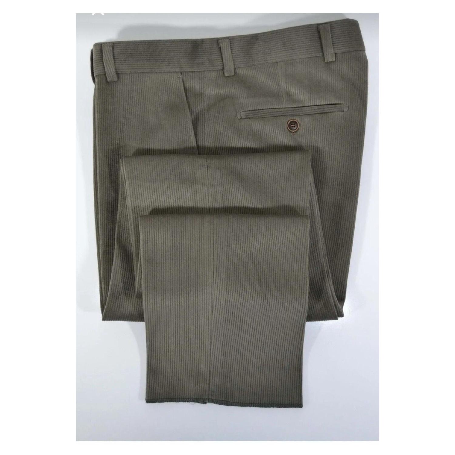 

Men s Fleece Classic Cut Aqua Green Velvet Trousers 44 зелёный