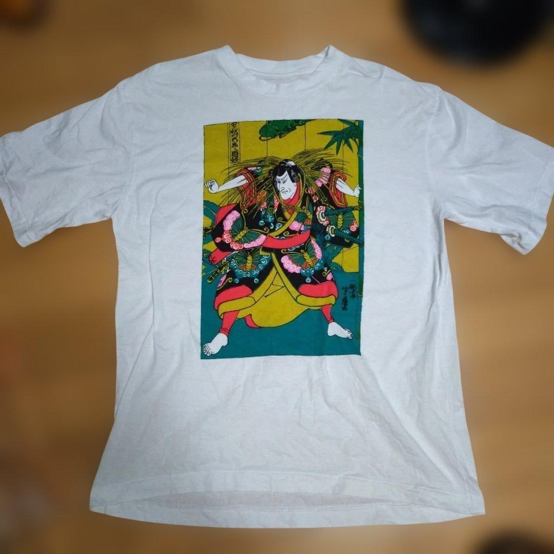 90s Ukiyo-e Kabuki T- Single Stitch Unisex T-Shirt XL