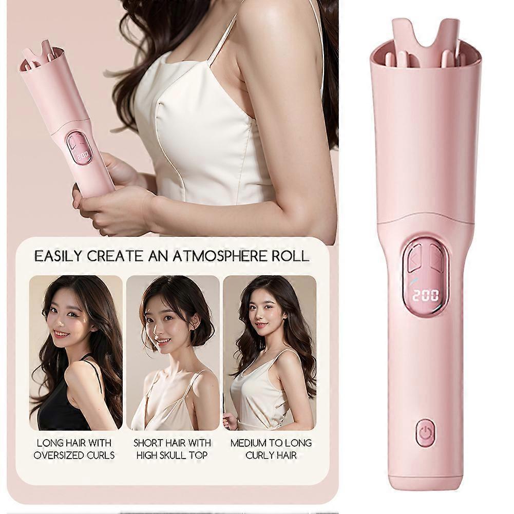 32mm Automatic Hair Curling Iron USB Rechargeable Portable Wireless Ceramic Hair Wand for Home & Travel