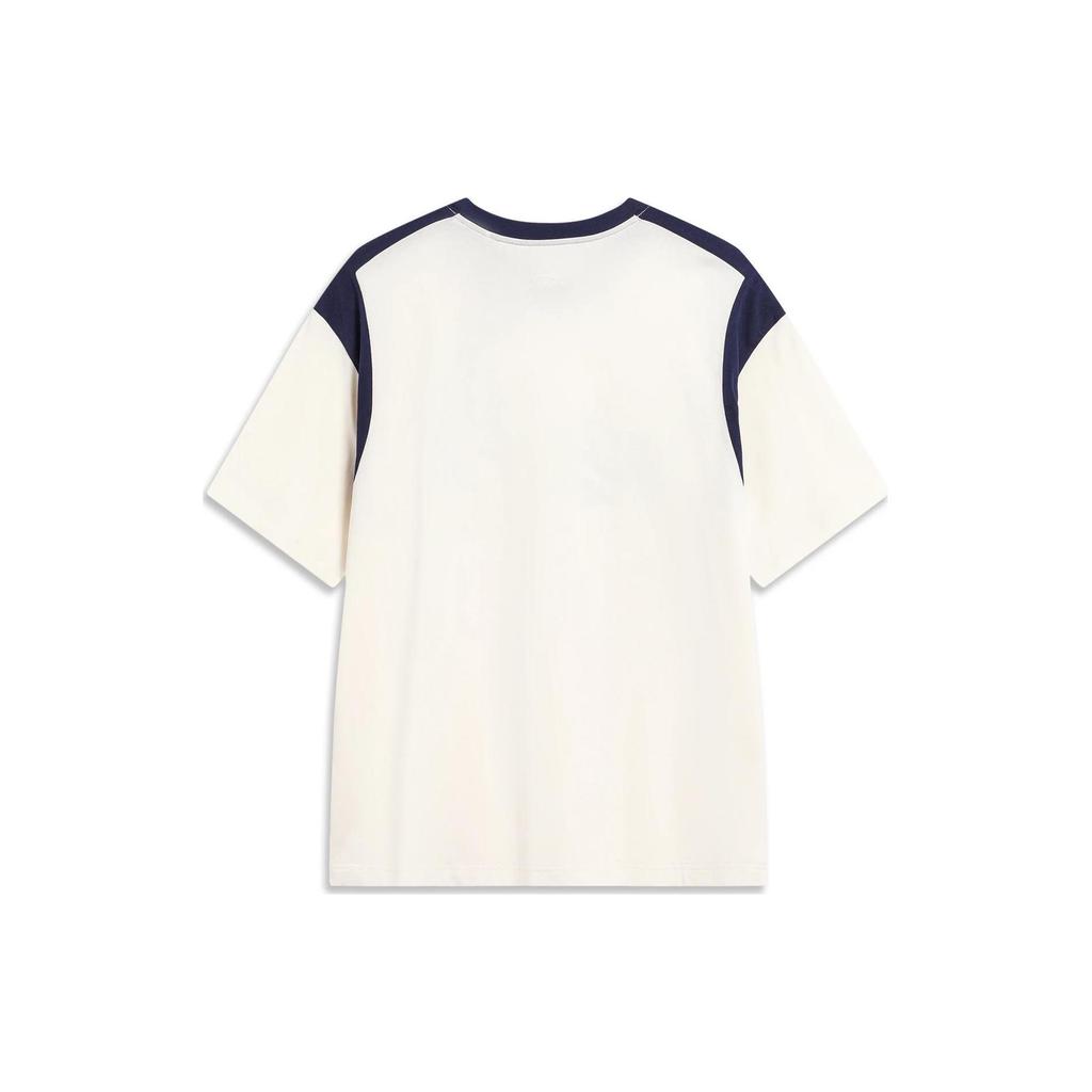 Li Ning Sports Fashion Collection T Shirt Unisex Ecru AHST855-2