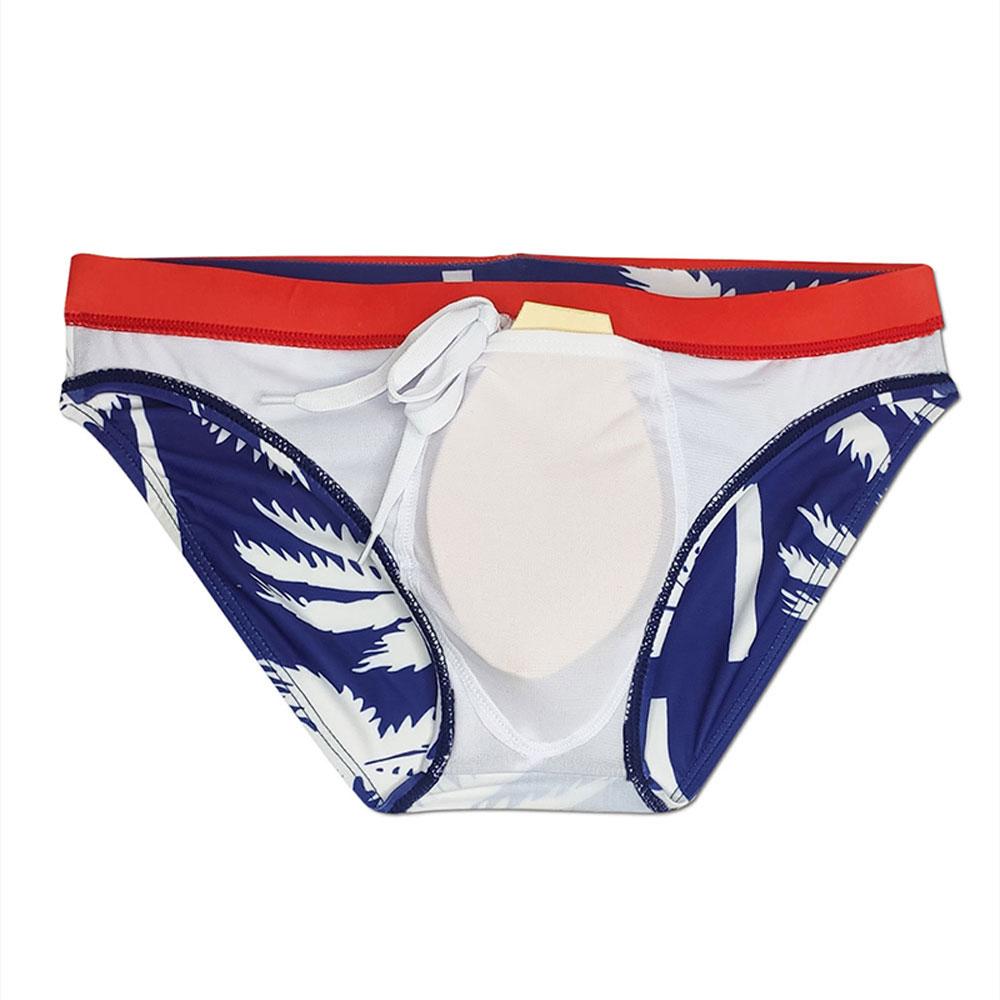 Men's  Fashion Strips Sexy Men's Brief Sexy Printed Swimsuit for Men Surfing Swimwear Low-Rise