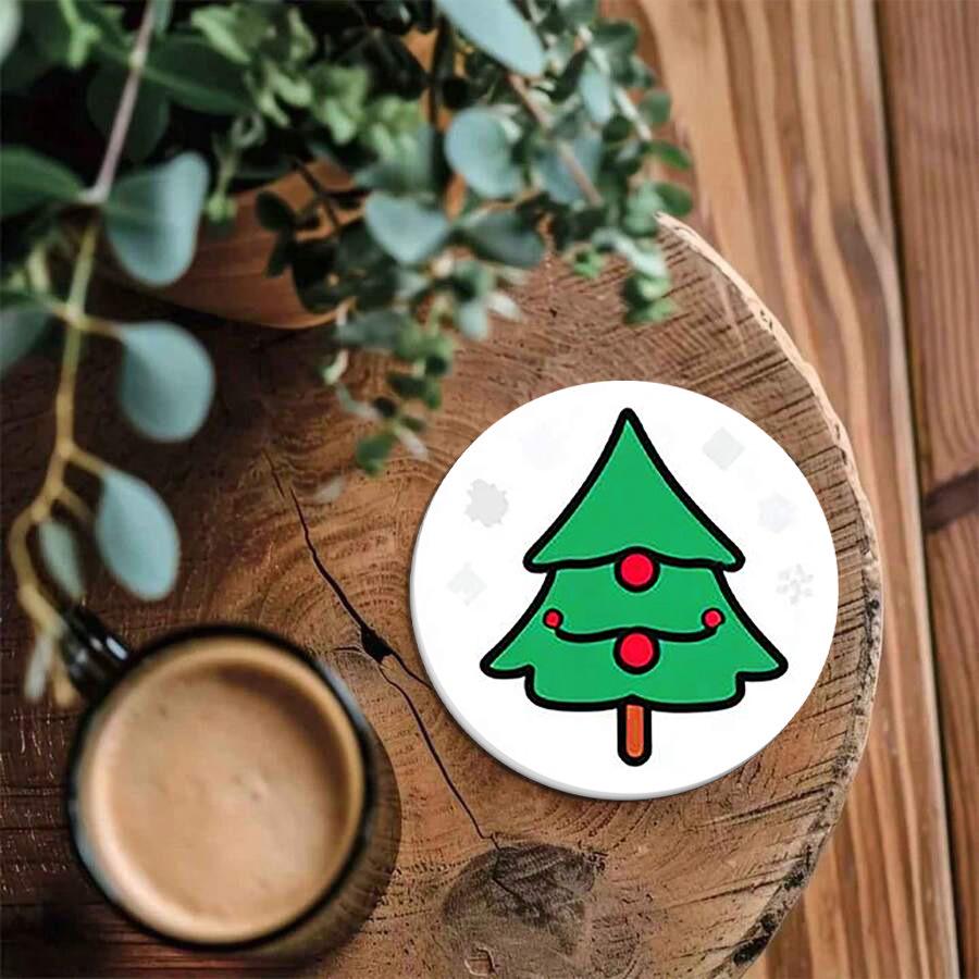 Cross-Border Christmas Silicone Heat-Insulating Coaster for Drinks