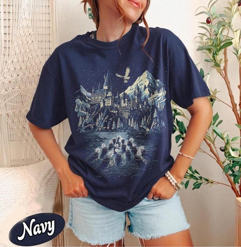 Wizard School Castle Shirt Aesthetic Magic Castle Tee Magical Bookish Gift