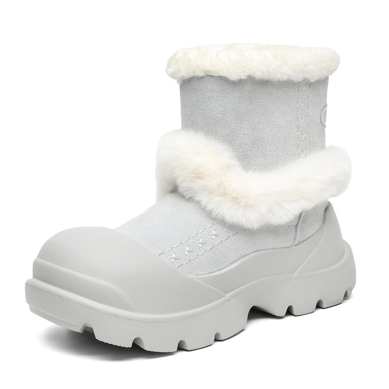 

3669 cotton snow boots women s thick-soled non-slip warm cotton boots autumn and winter cold-proof big head shoes boots 40 небесно-голубой