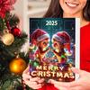 Christmas Countdown Calendar with Acrylic Monkey Pendants 2D Car Ornament 24-Day Advent Calendar for Holiday Home Office Decor
