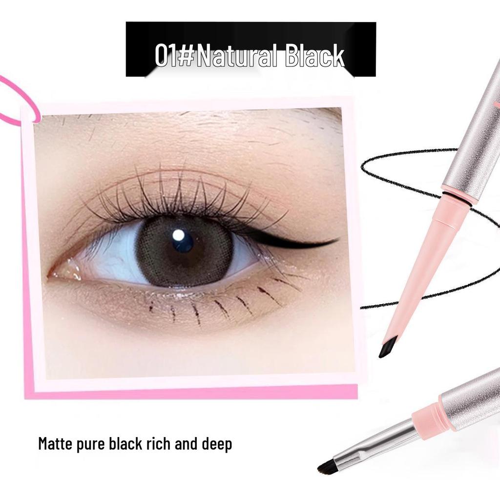 Kakashow Double-Ended Eyeliner Gel Pencil: Waterproof, Sweatproof, Smudge-proof, Long-lasting, Highly Pigmented, Ultra-fine for Beginners.