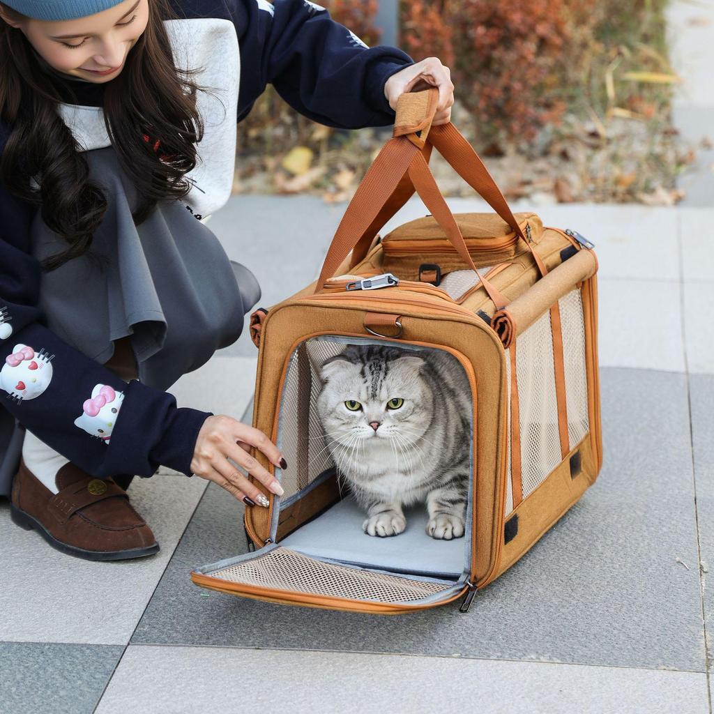 Pet Tote Bag: New Oxford Cloth, Breathable, Skylight Design, Portable Carrier