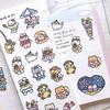 Cute Cartoon Rabbit Stickers Graffiti Animal Hand Account Diary Scrapbook Kawaii Theme for Creative Writing And Crafting