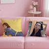 Popular Actress Bae Suzy Cushion Cover Soft  EasyWash Pillow Case  Versatile for Couch Bed Travel and Office
