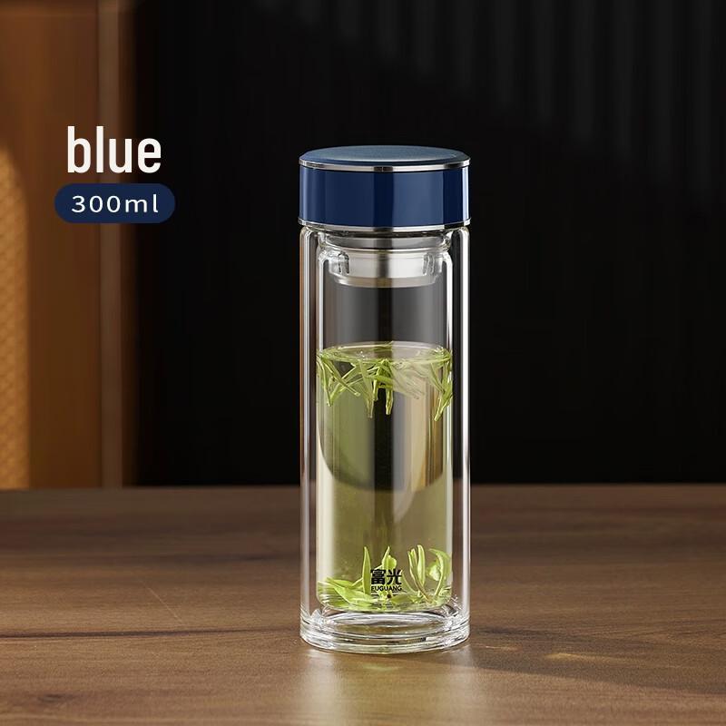 FUGUANG Double-Layer High Borosilicate Glass Tea Infuser Bottle 300ml