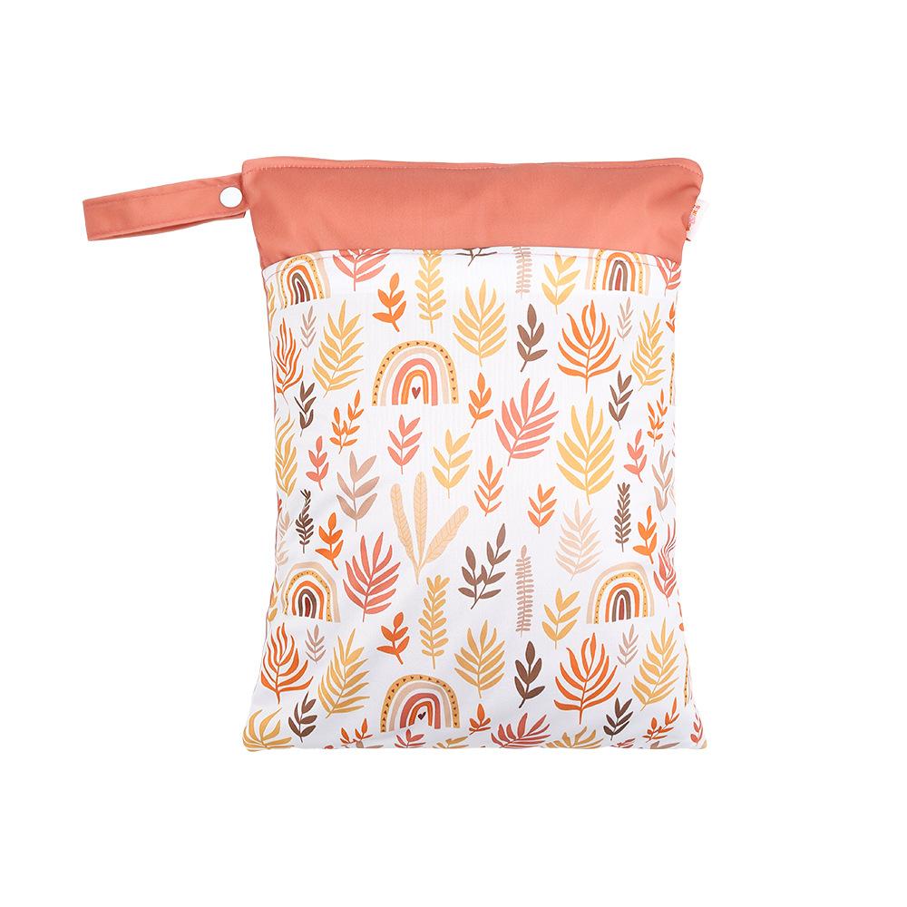 Waterproof Reusable Cloth Bag with Zipper Pocket and Handle - Fashionable Sun Burst Design, Suitable for Beaches, Swimming Pools, Gyms, Yoga