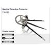HooGa Nautical Three-Arm Protractor & Large Divider TS-630