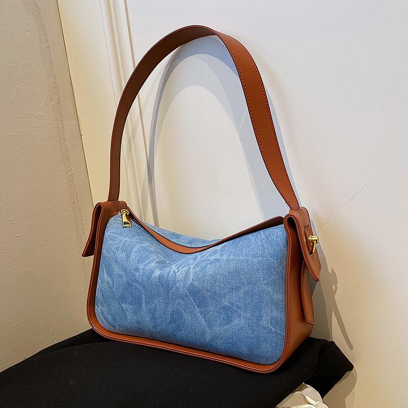 Women's PU leather crossbody bag fashionable shoulder bags patchwork versatile textured travel women's bags new