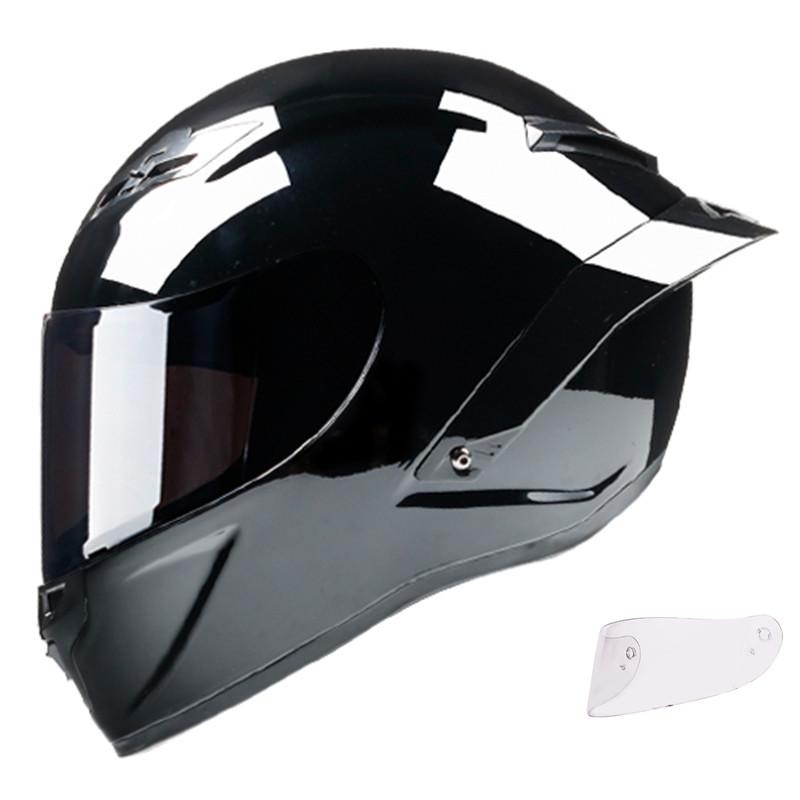Full Face Motorcycle Helmet Dual Shield Tail Protection Extra Lens Included Sizes S M L XL Enhanced Safety And Comfort