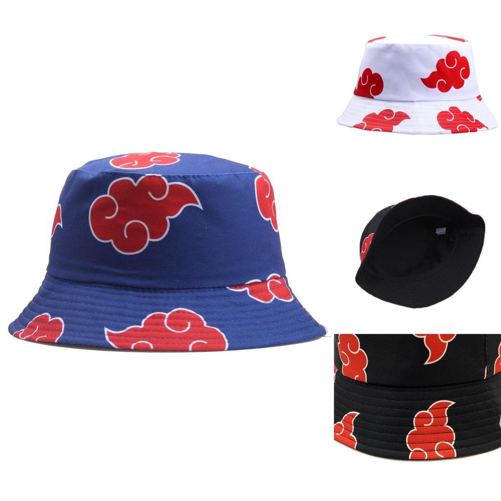 Stylish Naruto Cap Akatsuki Bucket Beach Hat For Men And Women With Sunscreen Protection