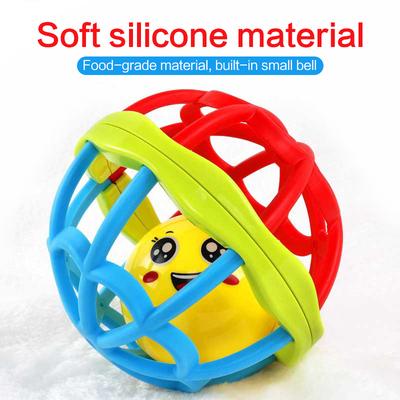 Baby Hand Grip Rattle Fitness Puzzle Soft Rubber Ball Bell Bite Toy