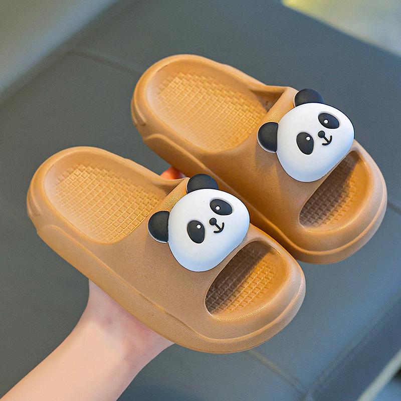 

Children s summer new style slippers for boys, indoor non-slip baby home slippers, panda slippers for girls and kids 34-35Inner Length22cm
