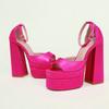 Big Size 2025 Spring New Thick Heel Super High Heel Waterproof Platform Runway Sandals Elegant Banquet Women'S Shoes