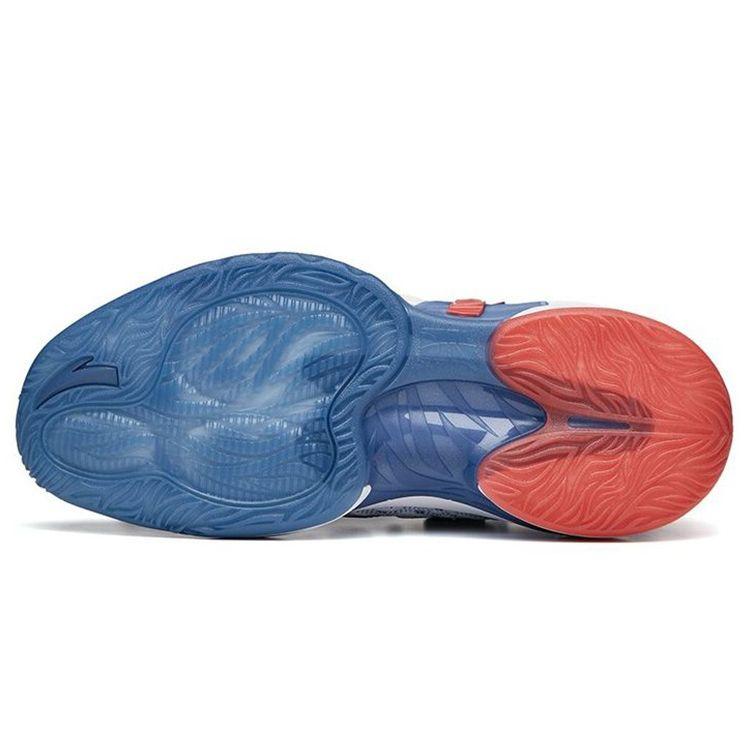 Anta GH2 Go Hard Cushioning Non-Slip Durable Low-Top Basketball Shoes Men Basketball Shoes White Blue Red 112131103-1