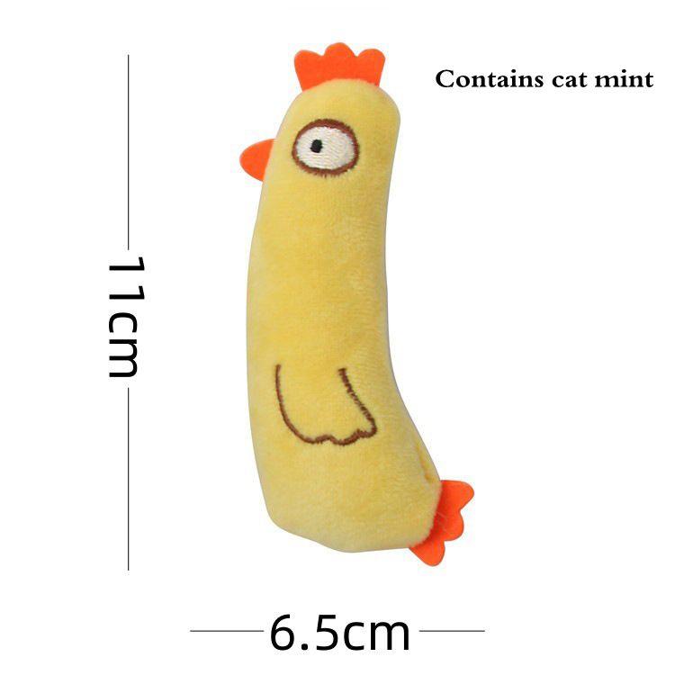 1PC Plush Cat Toy Catnip Cute Funny Chew Cat Playthings Cartoon Interactive Kitten Mini Teeth Grinding Thumb Pet Dog Chewing Toy