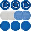 THINKWORK 10 Pcs Car Polishing Pad - 10 Inch Buffing Pad, Microfiber Wax Applicator Pad, Wool, Coral Fleece
