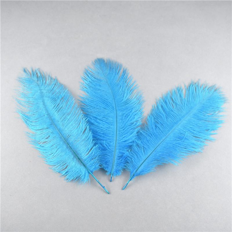 10Pcs Natural Dyed Fluffy Soft Ostrich Feather For Craft Diy Needlework Feathers Jewelry Making Dress Wedding Decoration 25-30Cm