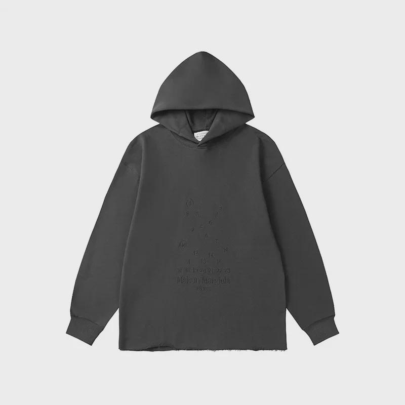 "Couple Hoodie with Embroidered Letters & Numbers for Men & Women - Autumn/Winter Sweater"